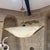 1960s Large Art Deco Alabaster Dome Pendant Chandelier Glass Figures For Sale - Image 4 of 11