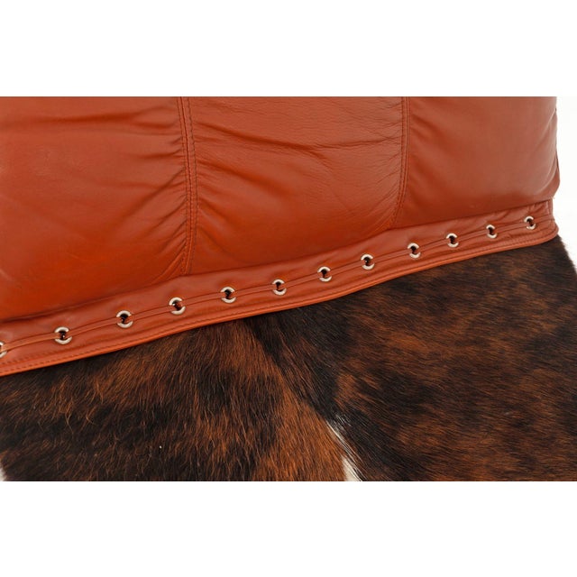 Terra Cotta Guido Faleschini for Mariani “Tucroma” Lounge Chair & Ottoman, Italy c.1960 For Sale - Image 8 of 17