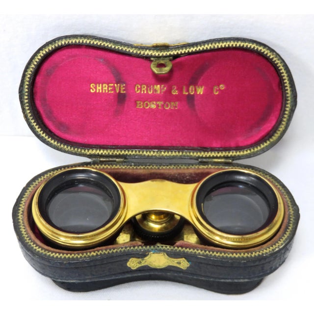 Metal Antique French Made Shreve Crump & Low Opera Glasses For Sale - Image 7 of 13