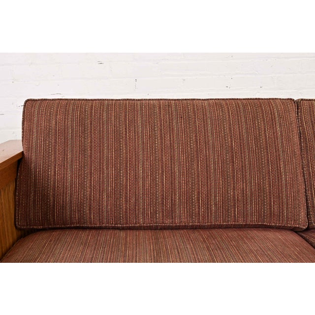 Wood Stickley Mission Oak Arts and Crafts Spindle Sleeper Sofa For Sale - Image 7 of 18