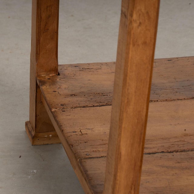 Late 19th Century Small Pine Side Table With Single Drawer From Hungary For Sale - Image 13 of 18