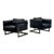 Pair of No. 989 T-Back Cube Lounge Chairs by Milo Baughman for Thayer Coggin For Sale