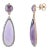 14k Rose Gold 10.77ct Amethyst Dangle Drop Art Deco Earrings - 2 Pieces For Sale