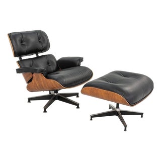 1990 Herman Miller Eames Lounge Chair & Ottoman (670/671) in Brazilian Rosewood For Sale