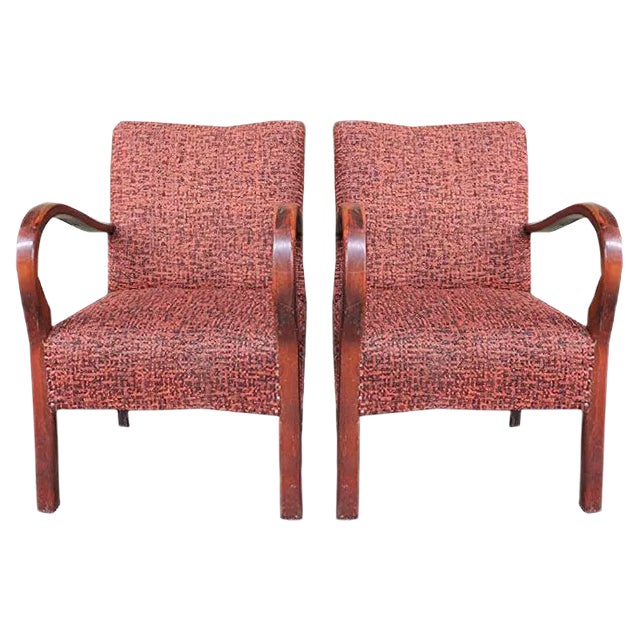 Set of Art Deco Armchairs, 1930s For Sale