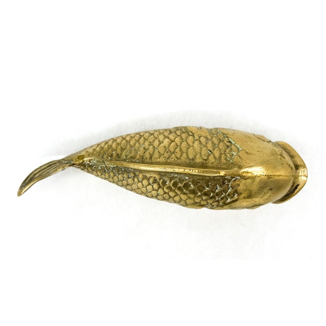 Vintage Solid Brass Fish Wall Pocket Figurine – Hollywood Regency / Coastal For Sale In Houston - Image 6 of 8