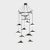 Daniel Becker 'Emily Vertikal 10' Chandelier in Matte White/Oak for Moss Objects For Sale - Image 9 of 12