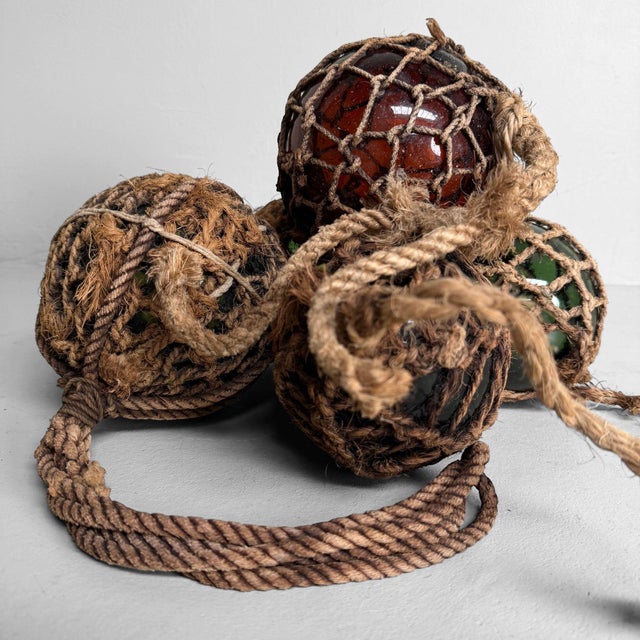 Japanese Ukidama Glass Fishing Floats, 1950s, Set of 5 For Sale - Image 13 of 18