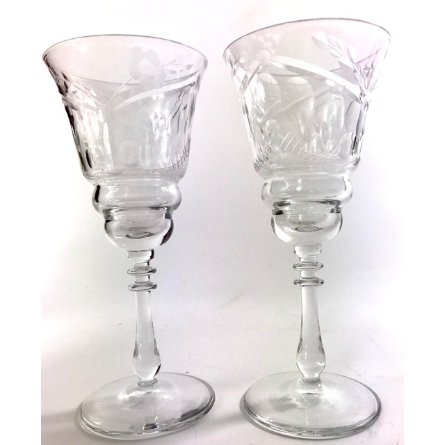 Vintage Cut Crystal Cordial Sherry Glasses a Pair Chairish