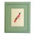 Original Hand-Painted Pink Bird Painting in a Hand-Painted Frame For Sale