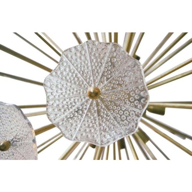 1960s Italian Sputnik Chandelier W/ Clear Murano Glass, 1960s For Sale - Image 5 of 7