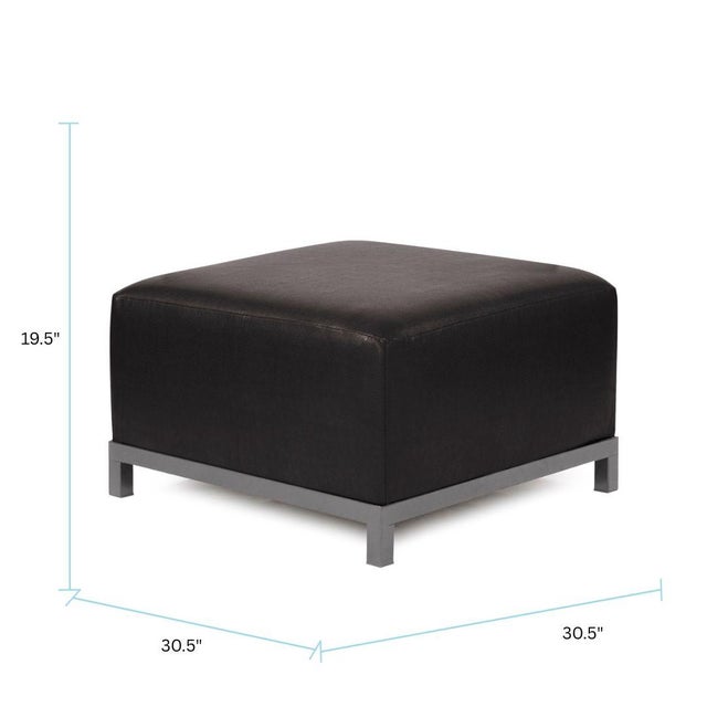 Kenneth Ludwig Chicago Axis Ottoman Avanti Black Titanium Frame For Sale - Image 4 of 5