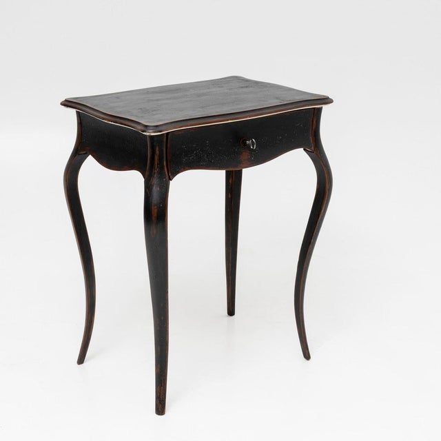 Baroque Style Black Side Table, Late 19th Century For Sale - Image 6 of 6