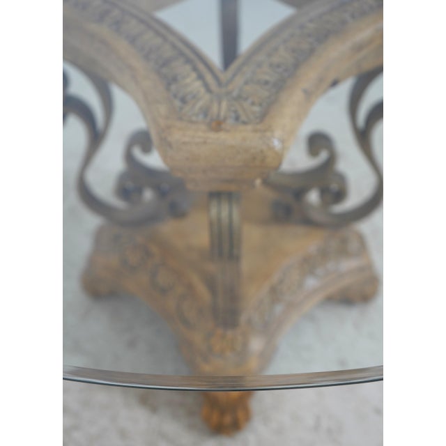 Ello Round Glass Top Pedestal Table For Sale In Philadelphia - Image 6 of 14