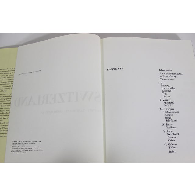1972 Switzerland Turmeric Coloured Linen Hard Cover Coffee Table Book With Dust Jacket For Sale - Image 4 of 15