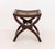 Wood Arts and Crafts Cane-Paneled Mahogany Curule Bench For Sale - Image 7 of 7