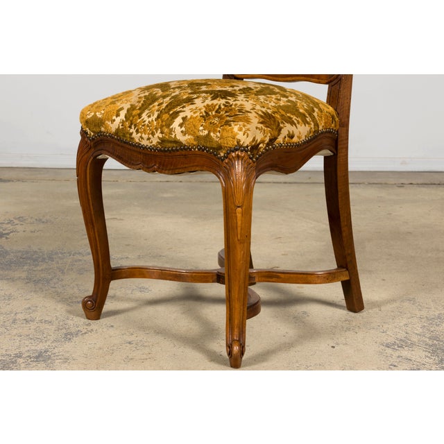 Set of 8 Early 20th Century French Louis XV Style Walnut Dining Chairs For Sale - Image 17 of 18