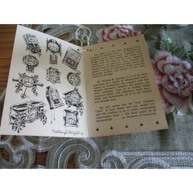 Lg Vintage Mantle New England Clock Pillar and Scroll Westminster Chimes Clock German Movement 8 Day Wind For Sale - Image 9 of 18