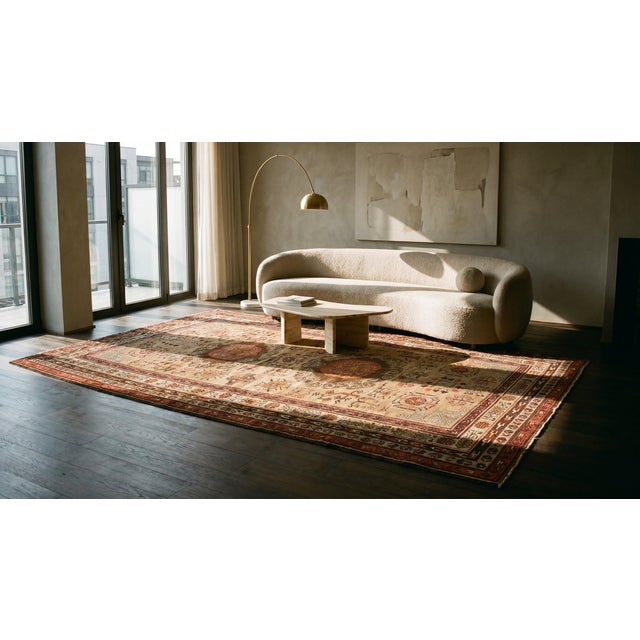 Brown Late 19th Century Central Asian Khotan Carpet ( 6'9" x 13'3" - 205 x 404 ) For Sale - Image 8 of 9