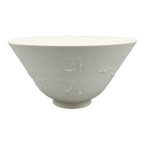 1940s Gerhard Gollwitzer Stag Hunt Porcelain Bowl – German Modernist / Figurative