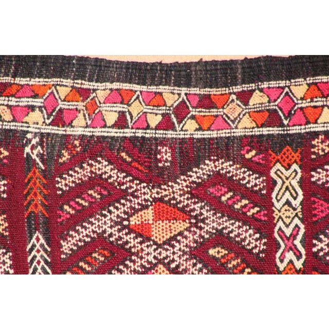 Vintage Moroccan Tuareg Tribal Runner Rug, Geometric Wool and Cotton, 1950s For Sale - Image 12 of 14