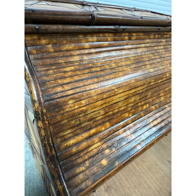 Vintage Bamboo Trinket Box For Sale - Image 9 of 12