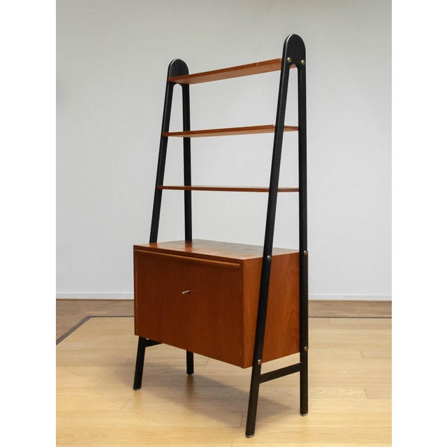 Vintage Shelfs in Teak with Black Lacquered Stands, 1950s For Sale - Image 6 of 9