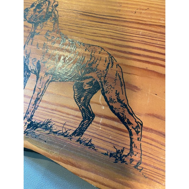 Wood Early 20th Century Dog Portrait Plaque Wall Decoration For Sale - Image 7 of 8