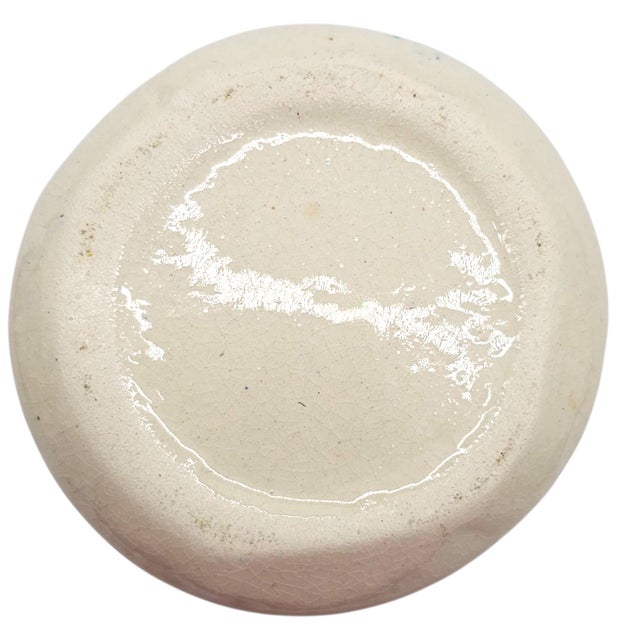 Set of Four Hand Painted Talavera Mexican Terra Cotta Tumblers, Blue and White For Sale - Image 10 of 10