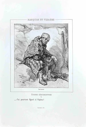 Paul Gavarni, Études D'Androgynes, Original Lithograph, 1850s