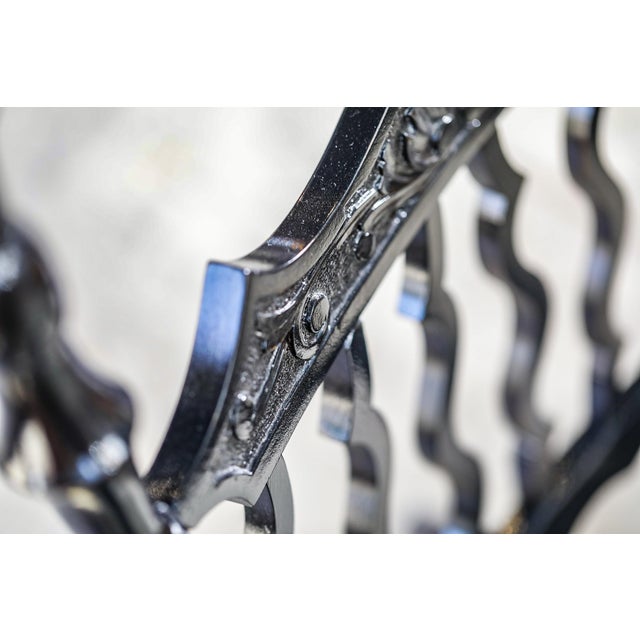 1990s Vintage Ebonized Gothic Rocking Chair | Chairish