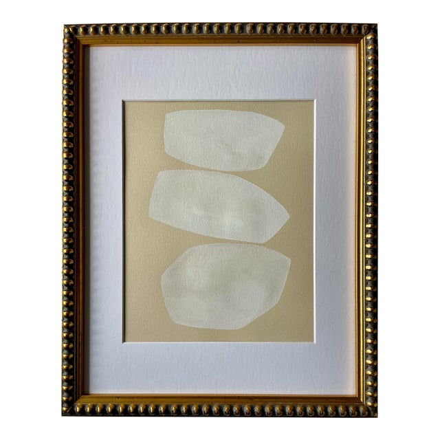 2026 "Folle" Abstract Minimalist Painting on Paper by Artist r.k. Red For Sale