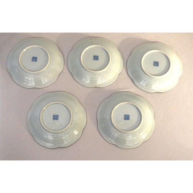 Ruby Red 20th Century Imari Hand Painted Small Decorative Bowls - Set of 5 For Sale - Image 8 of 13