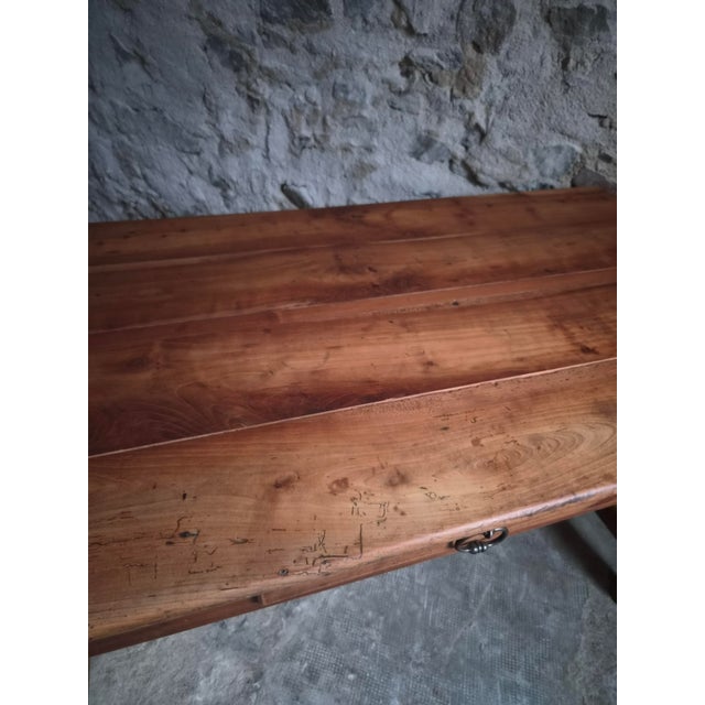 Antique French Farmhouse Table in Cherry, 1750s For Sale - Image 15 of 18