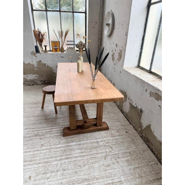 Elm Monastery Table, 1960s For Sale - Image 9 of 18