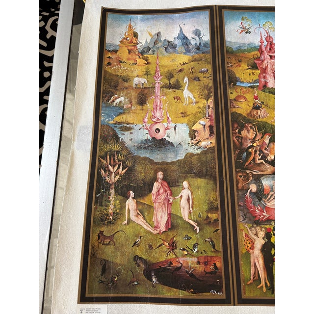 1980s Garden of Earthly Delights Print on Canvas From Spain For Sale - Image 5 of 12
