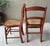 Circa 1920 Solid Oak Wood & Cane Seat Two-Rung Curved Ladderback Accent Chairs – A Pair For Sale - Image 10 of 18