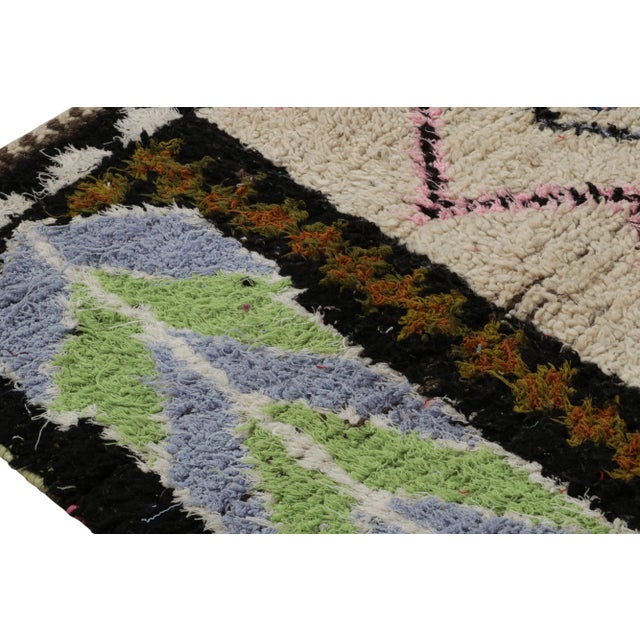1950s Vintage Moroccan Rug With Polychromatic Geometric Patterns, From Rug & Kilim For Sale - Image 5 of 7