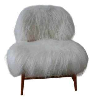 Sheepskin Teve Lounge Chair by Alf Svensson, 1950s