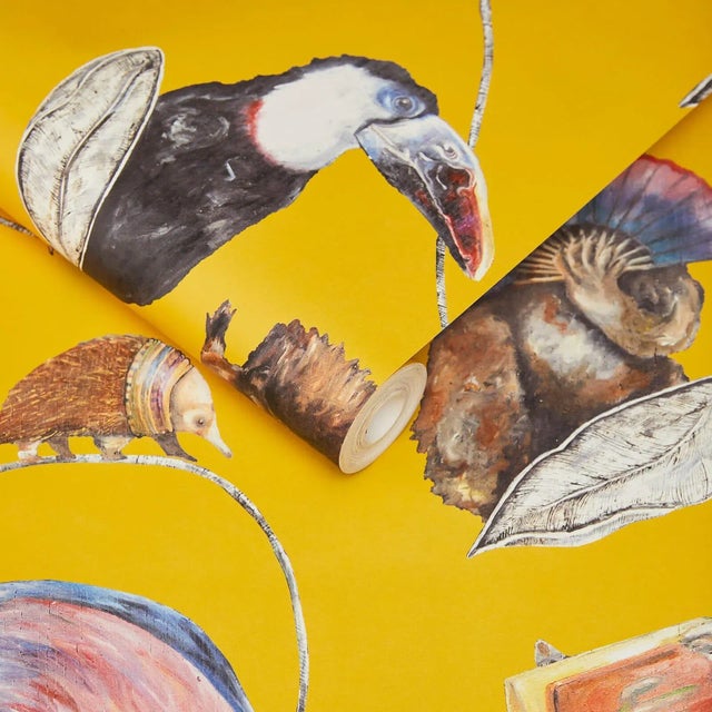 English House of Hackney Empire Wallpaper - Ochre For Sale - Image 3 of 8