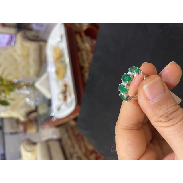 Natural Zambian emerald ring 3 Carats and 0.42 cents in 14k gold For Sale - Image 14 of 18