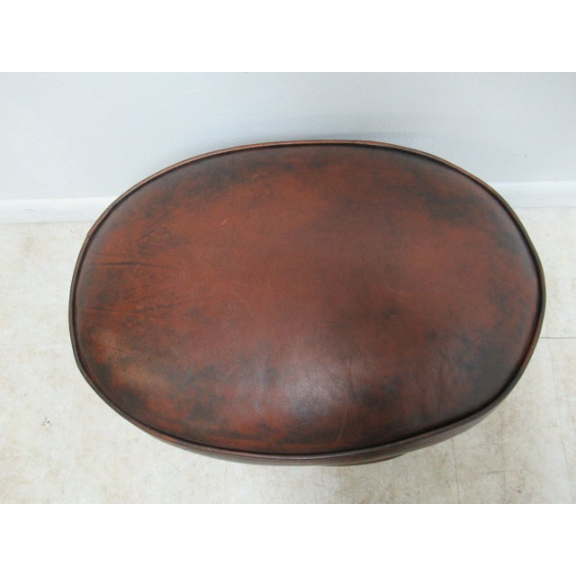 Modern Council Furniture New Orleans Leather Chesterfield Foot Stool
