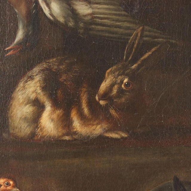 Attributable to Sinibaldo Scorza, Animals in Dark Background, Oil on Canvas For Sale - Image 10 of 12