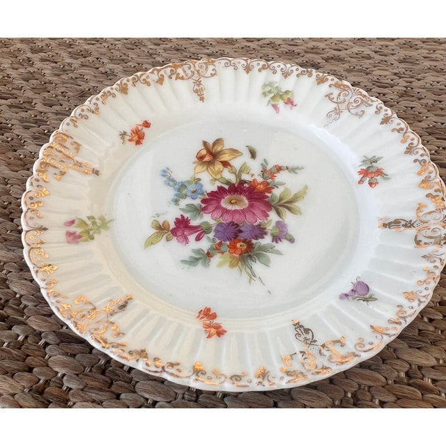 Ceramic Antique German Porcelain Plate Wall Trio Collection | Early 1900s Tielsch Bavaria Prussia For Sale - Image 7 of 9