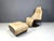 Mid-Century Modern Set of Vintage Leather Swivel Chair and Ottoman, 1970s For Sale - Image 3 of 11