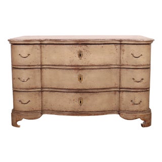 Danish Serpentine Commode in Oak For Sale
