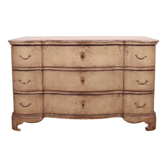 Danish Serpentine Commode in Oak For Sale