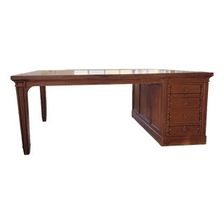 Antique Double-Sided Desk with Walnut Countertop, 1900s For Sale