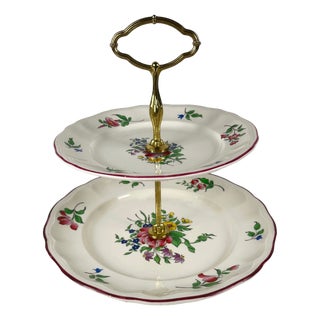 Réverbère 2-Tiered Serving Tray from KG Lunéville, 1950s For Sale
