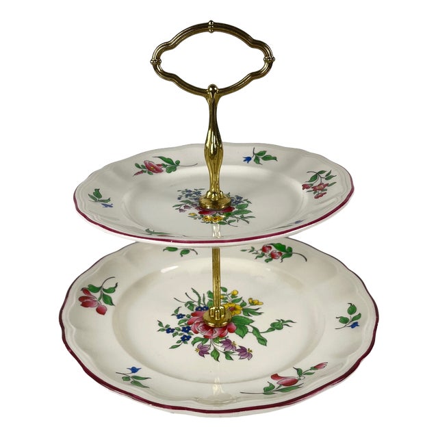 Réverbère 2-Tiered Serving Tray from KG Lunéville, 1950s For Sale